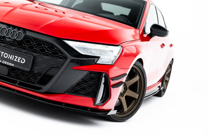 Maxton Design Street Pro Splitter + Flaps + Flaps Audi RS3 Sedan 8Y Facelift