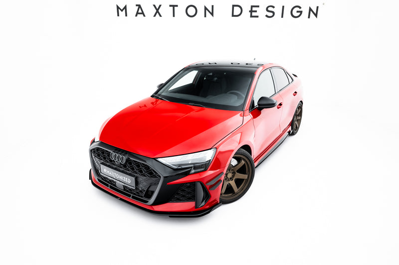 Maxton Design Street Pro Splitter + Flaps + Flaps Audi RS3 Sedan 8Y Facelift