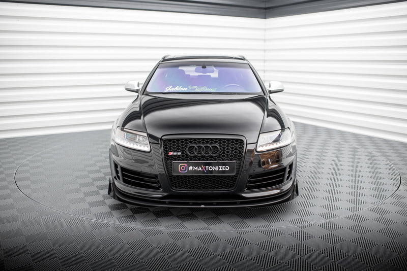 Maxton Design Street Pro Splitter + Flaps + Flaps for Audi RS6 Avant C6