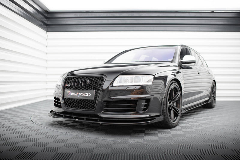 Maxton Design Street Pro Splitter + Flaps + Flaps for Audi RS6 Avant C6
