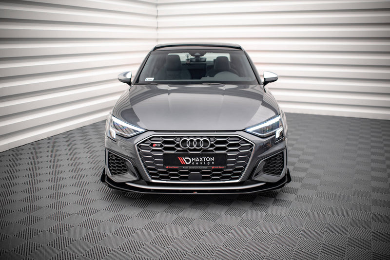 Maxton Design Street Pro Splitter + Flaps  + Flaps Audi S3 / A3 S-Line 8Y