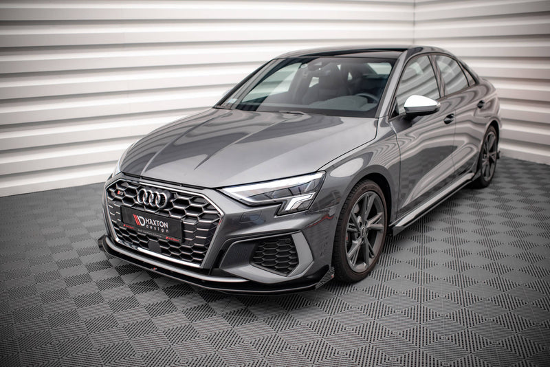 Maxton Design Street Pro Splitter + Flaps  + Flaps Audi S3 / A3 S-Line 8Y