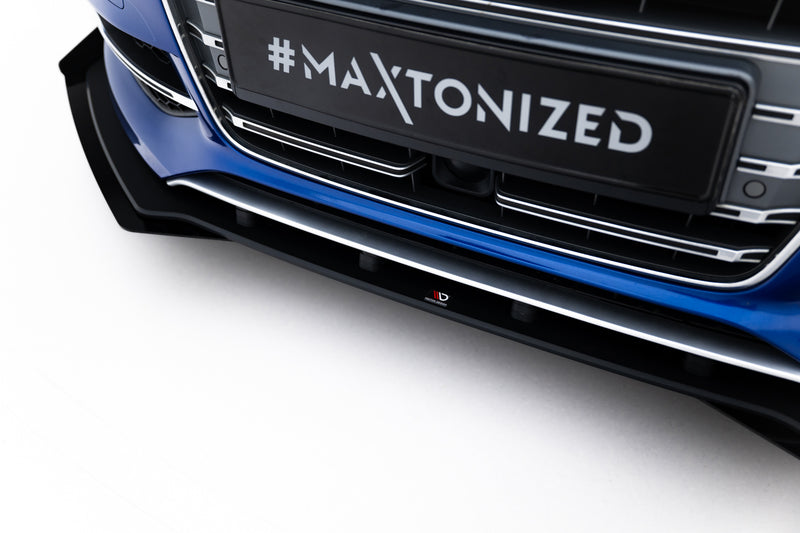 Maxton Design Street Pro Splitter + Flaps + Flaps for Audi S3 / A3 S-Line Sedan 8V