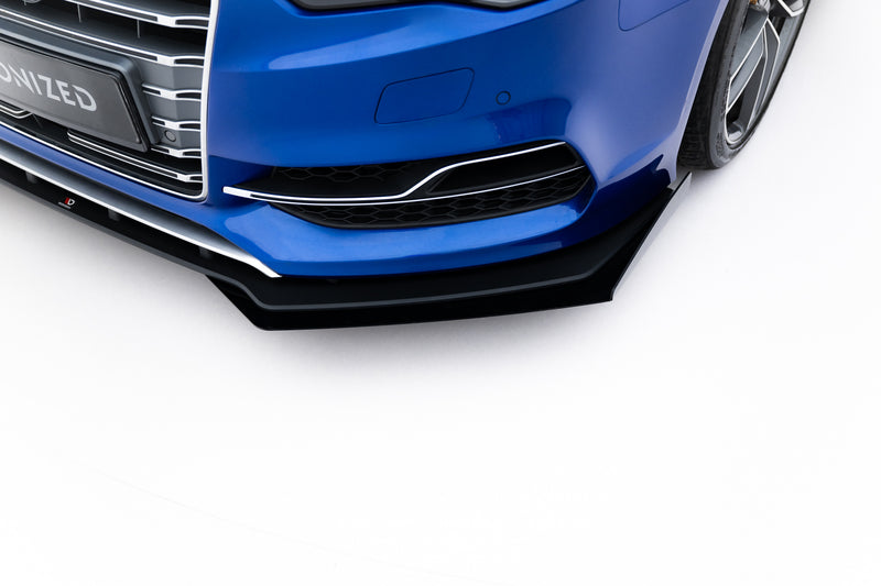 Maxton Design Street Pro Splitter + Flaps + Flaps Audi S3 / A3 S-Line Sedan 8V