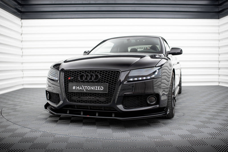 Maxton Design Street Pro Splitter + Flaps + Flaps Audi S5 / A5 S-Line 8T