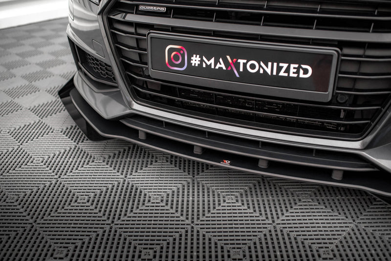 Maxton Design Street Pro Splitter + Flaps + Flaps for Audi TT S / S-Line 8S