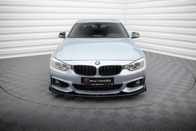 Maxton Design Street Pro Splitter + Flaps + Flaps for BMW 4 Series Coupe / Gran Coupe / Cabrio M-Pack F32 / F36 / F33