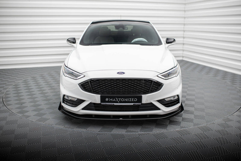Maxton Design Street Pro Splitter + Flaps + Flaps for Ford Mondeo Sport Mk5 Facelift / Fusion Sport Mk2 Facelift