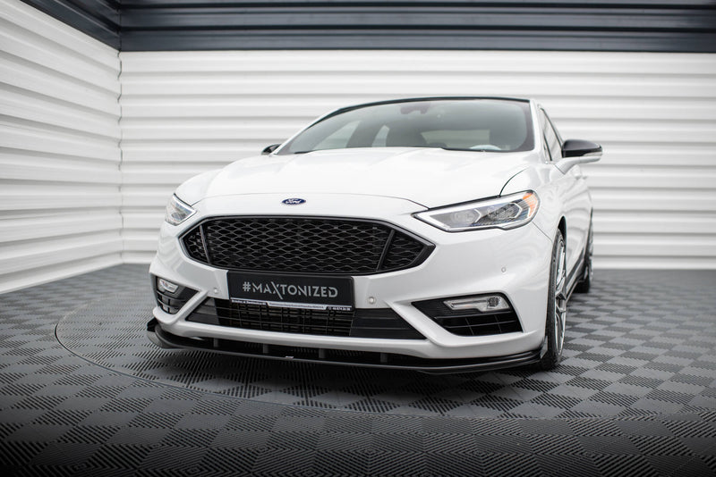 Maxton Design Street Pro Splitter + Flaps + Flaps for Ford Mondeo Sport Mk5 Facelift / Fusion Sport Mk2 Facelift