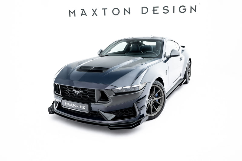 Maxton Design Street Pro Splitter + Flaps + Flaps Ford Mustang Dark Horse Mk7