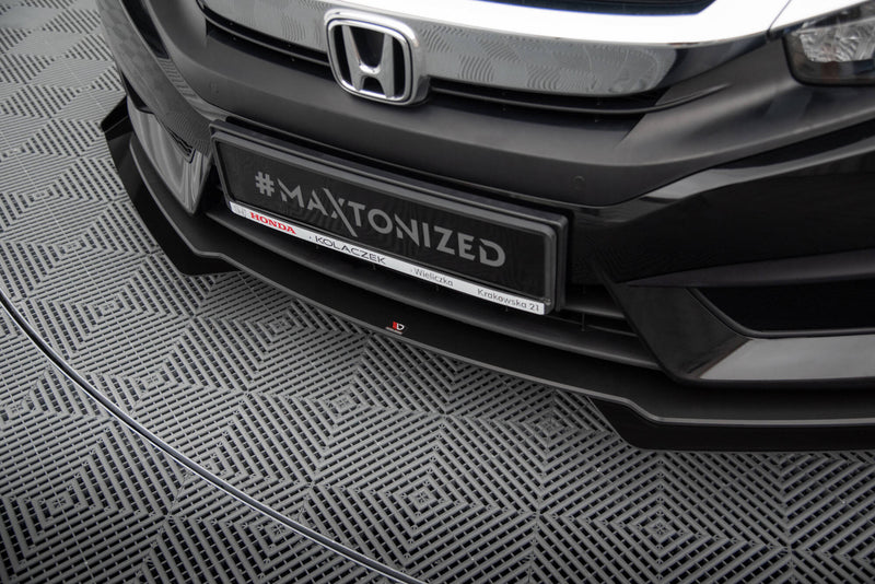 Maxton Design Street Pro Splitter + Flaps + Flaps for Honda Civic Sedan Mk10