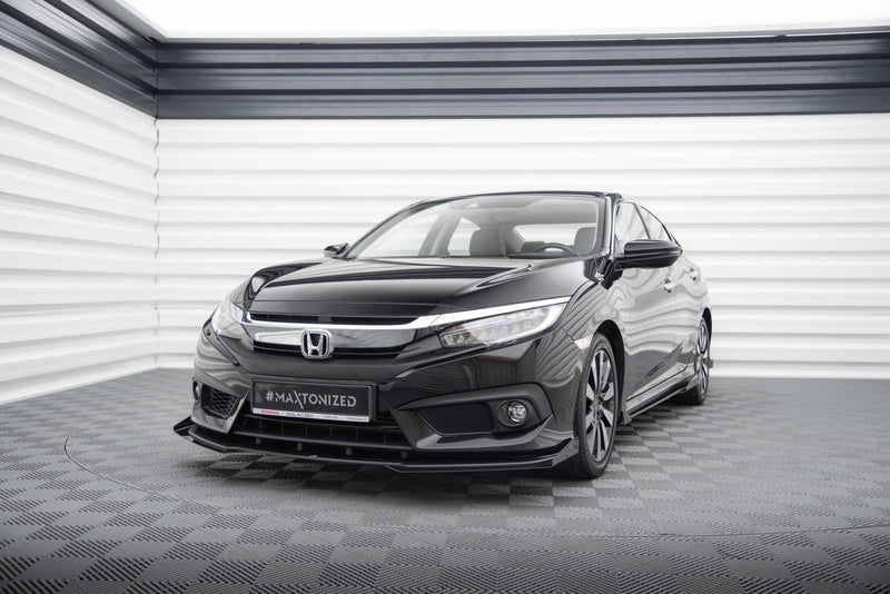 Maxton Design Street Pro Splitter + Flaps + Flaps for Honda Civic Sedan Mk10