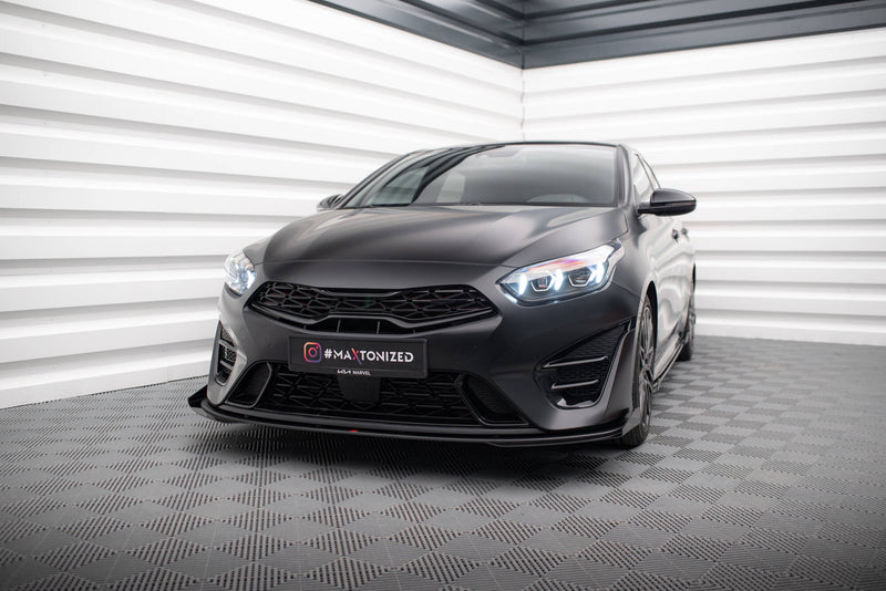 Maxton Design Street Pro Splitter + Flaps + Flaps for Kia Proceed GT Mk3 Facelift / Ceed GT / GT-Line Mk1 Facelift
