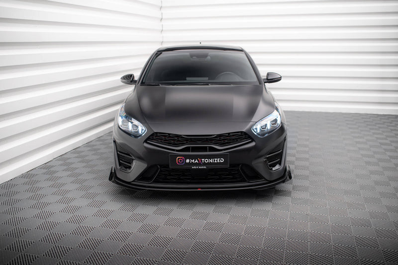 Maxton Design Street Pro Splitter + Flaps + Flaps for Kia Proceed GT Mk3 Facelift / Ceed GT / GT-Line Mk1 Facelift