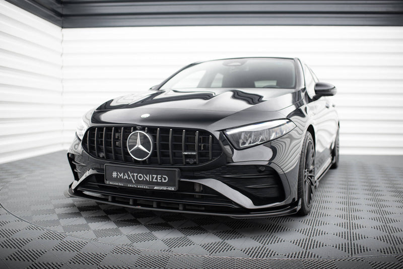 Maxton Design Street Pro Splitter + Flaps + Flaps for Mercedes-AMG A35 W177 Facelift