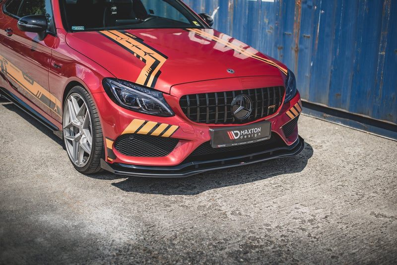 Maxton Design Street Pro Splitter + Flaps Mercedes-AMG C43 / AMG-Line Coupe C205