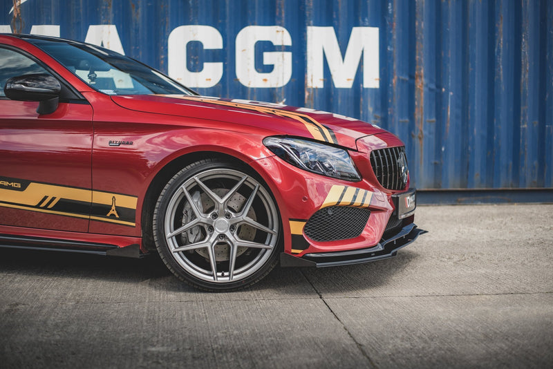 Maxton Design Street Pro Splitter + Flaps Mercedes-AMG C43 / AMG-Line Coupe C205