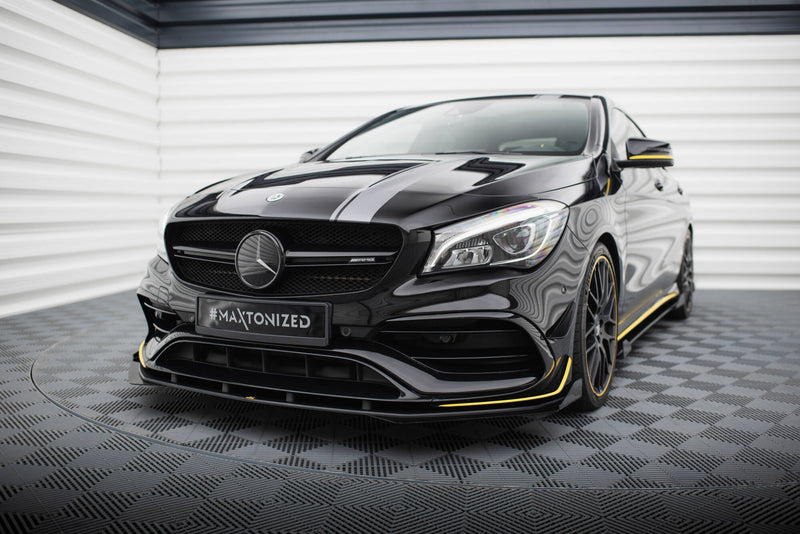 Maxton Design Street Pro Splitter + Flaps + Flaps for Mercedes-AMG CLA 45 Aero C117 Facelift