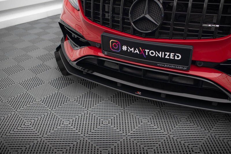 Maxton Design Street Pro Splitter + Flaps + Flaps for Mercedes-Benz A 45 AMG Aero W176 Facelift