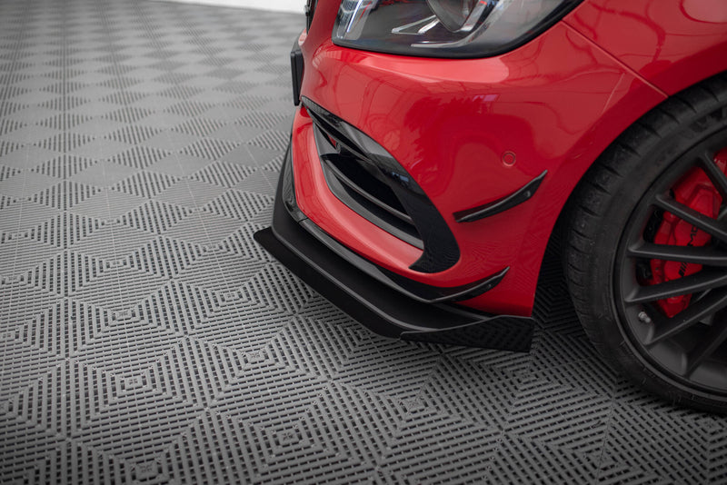 Maxton Design Street Pro Splitter + Flaps + Flaps for Mercedes-Benz A 45 AMG Aero W176 Facelift