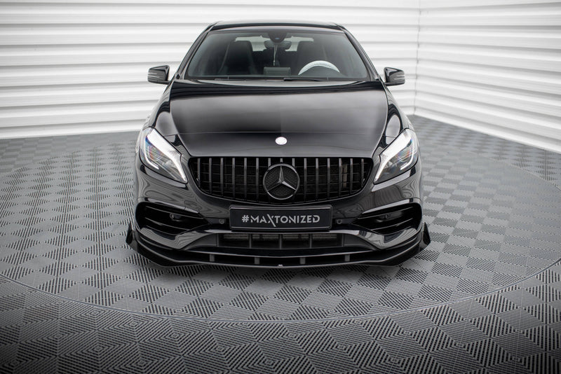 Maxton Design Street Pro Splitter + Flaps + Flaps for Mercedes-Benz A AMG-Line W176 Facelift