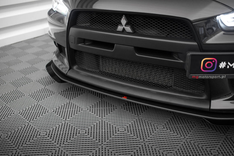 Maxton Design Street Pro Splitter + Flaps + Flaps for Mitsubishi Lancer EVO X