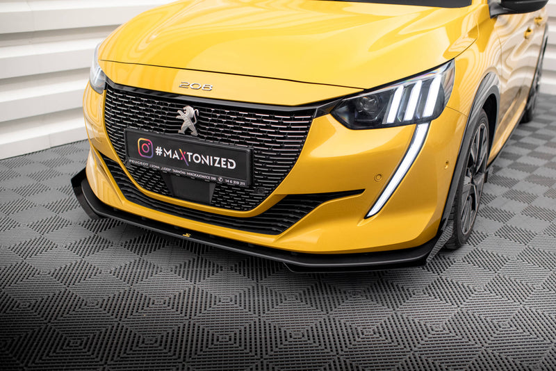 Maxton Design Street Pro Splitter + Flaps + Flaps for Peugeot 208 GT Mk2
