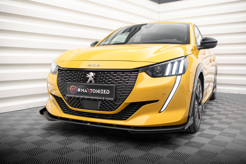 Maxton Design Street Pro Splitter + Flaps + Flaps for Peugeot 208 GT Mk2