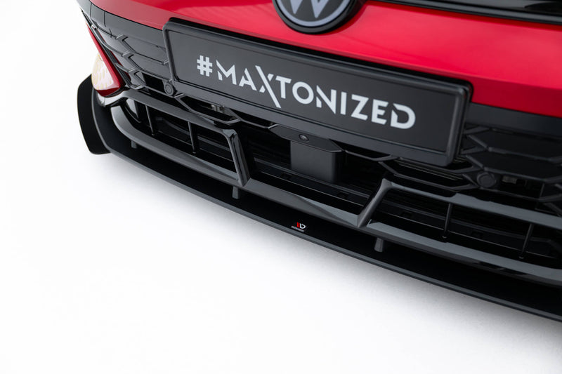 Maxton Design Street Pro Splitter + Flaps + Flaps for Volkswagen Golf GTI Clubsport Mk8 Facelift