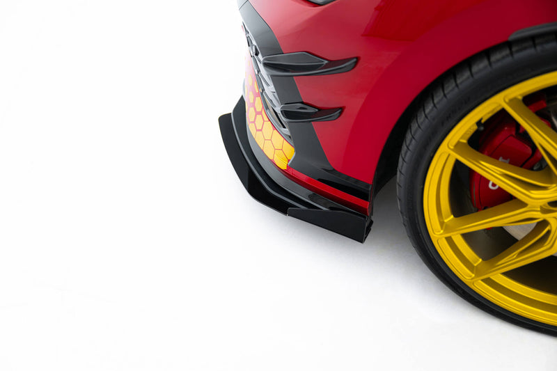 Maxton Design Street Pro Splitter + Flaps + Flaps for Volkswagen Golf GTI Clubsport Mk8 Facelift