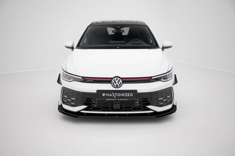 Maxton Design Street Pro Splitter + Flaps for Volkswagen Golf GTI / GTE / R-Line Mk8 Facelift