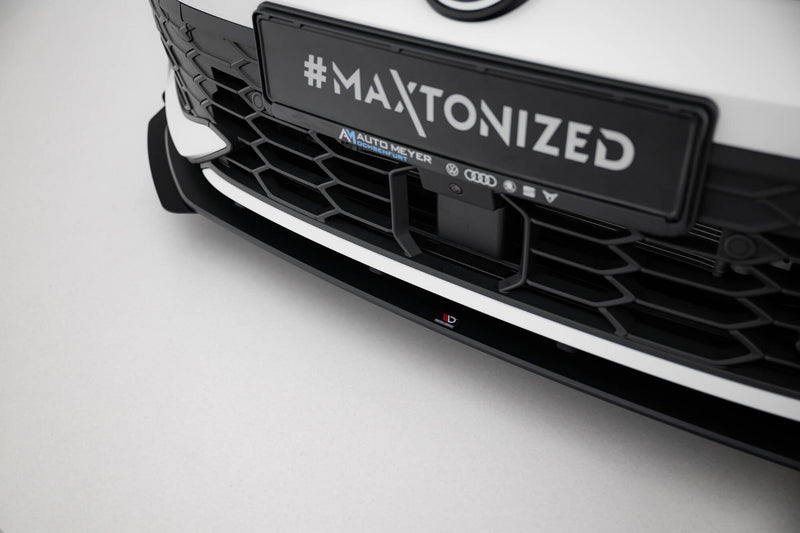 Maxton Design Street Pro Splitter + Flaps for Volkswagen Golf GTI / GTE / R-Line Mk8 Facelift