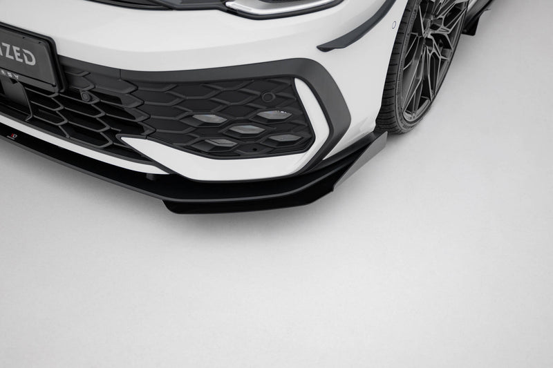 Maxton Design Street Pro Splitter + Flaps for Volkswagen Golf GTI / GTE / R-Line Mk8 Facelift