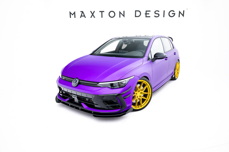 Maxton Design Street Pro Splitter + Flaps + Flaps for Volkswagen Golf R Mk8 Facelift