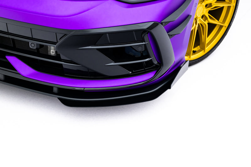 Maxton Design Street Pro Splitter + Flaps + Flaps for Volkswagen Golf R Mk8 Facelift