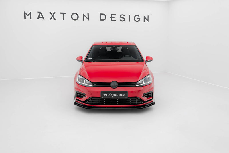 Maxton Design Street Pro Splitter + Flaps Volkswagen Golf R / R-Line Mk7 Facelift