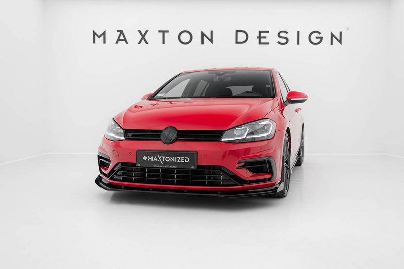 Maxton Design Street Pro Splitter + Flaps Volkswagen Golf R / R-Line Mk7 Facelift