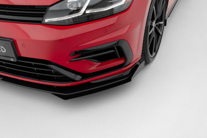 Maxton Design Street Pro Splitter + Flaps Volkswagen Golf R / R-Line Mk7 Facelift
