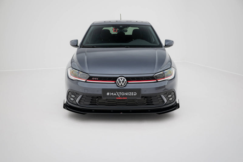 Maxton Design Street Pro Splitter + Flaps for Volkswagen Golf GTI / GTE / R-Line Mk8 Facelift