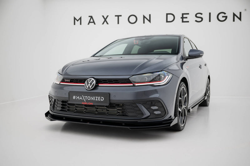 Maxton Design Street Pro Splitter + Flaps Volkswagen Polo GTI Mk6 Facelift