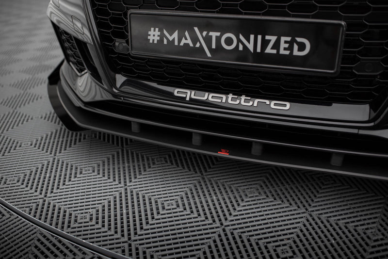 Maxton Design Street Pro Splitter + Flaps V.1 + Flaps for Audi RS3 Sedan 8V Facelift