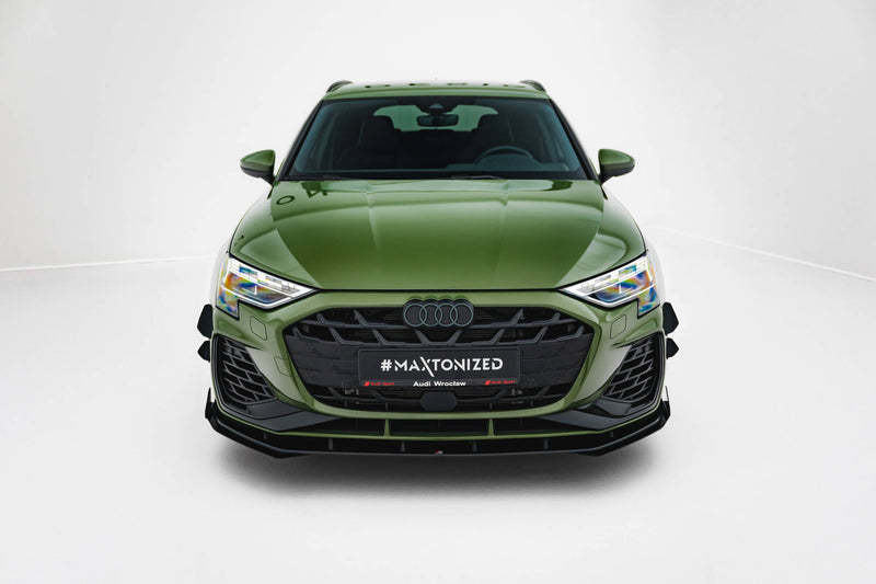 Maxton Design Street Pro Splitter + Flaps V.1 + Flaps for Audi S3 Sportback / A3 S-line Sportback 8Y Facelift