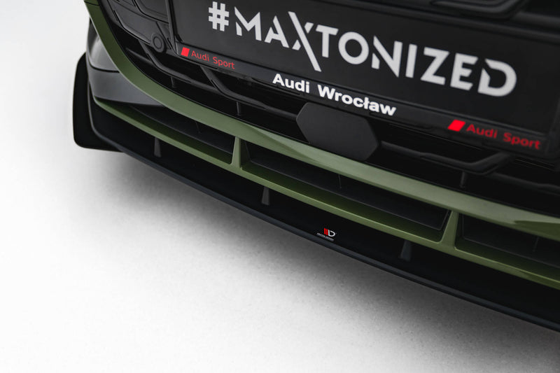 Maxton Design Street Pro Splitter + Flaps V.1 + Flaps for Audi S3 Sportback / A3 S-line Sportback 8Y Facelift