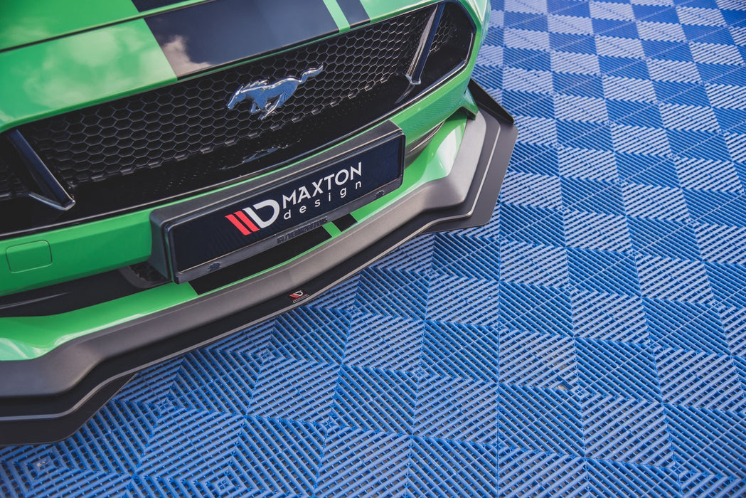 Maxton Design Street Pro Splitter V.1  + Flaps Ford Mustang GT Mk6 Facelift