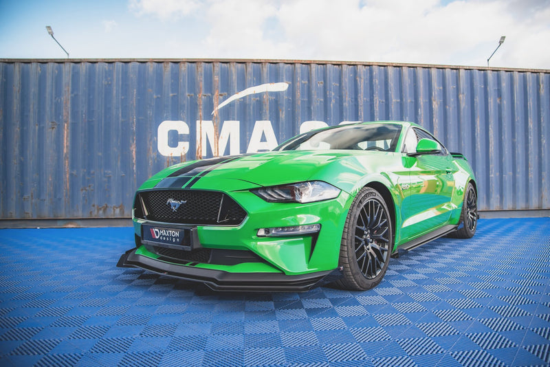 Maxton Design Street Pro Splitter V.1 + Flaps Ford Mustang GT Mk6 Facelift