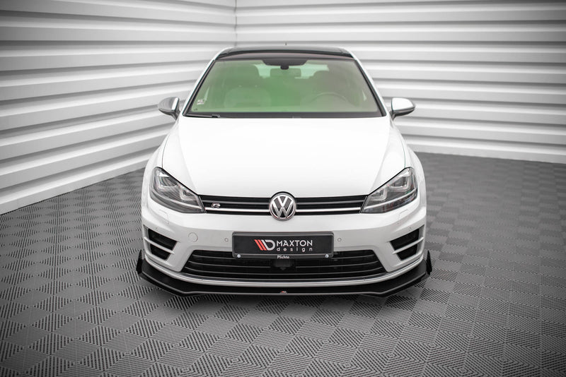 Maxton Design Street Pro Splitter + Flaps V.1 + Flaps for Volkswagen Golf R Mk7