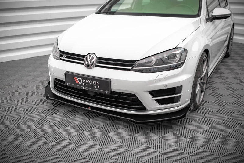 Maxton Design Street Pro Splitter + Flaps V.1 + Flaps for Volkswagen Golf R Mk7