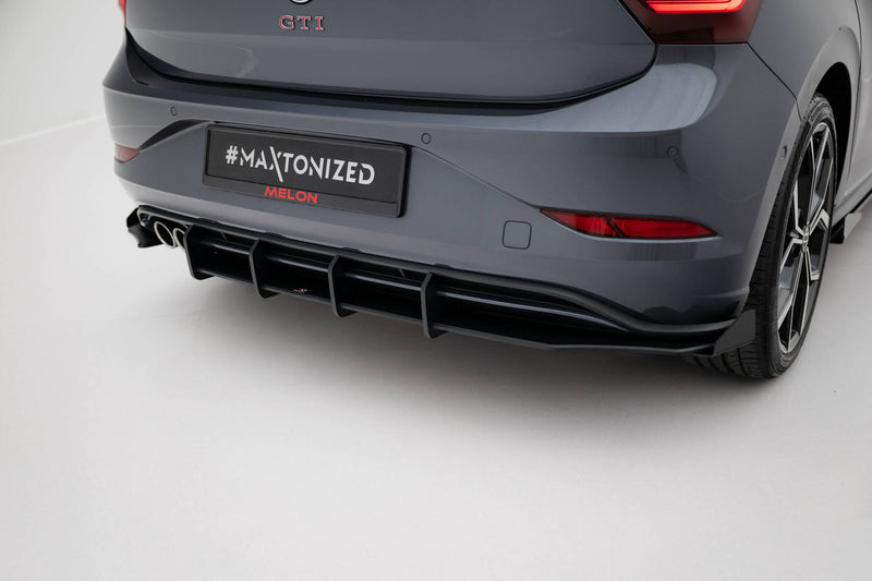 Maxton Design Street Pro Rear Apron + Flaps for Volkswagen Polo GTI Mk6 Facelift