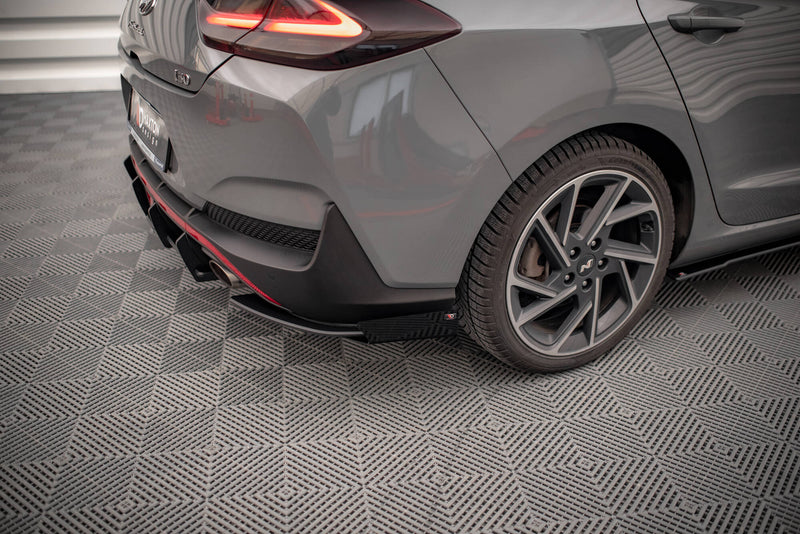 Maxton Design Street Pro Rear Diffuser Side + Flaps Hyundai I30 Fastback N-Line Mk3 Facelift