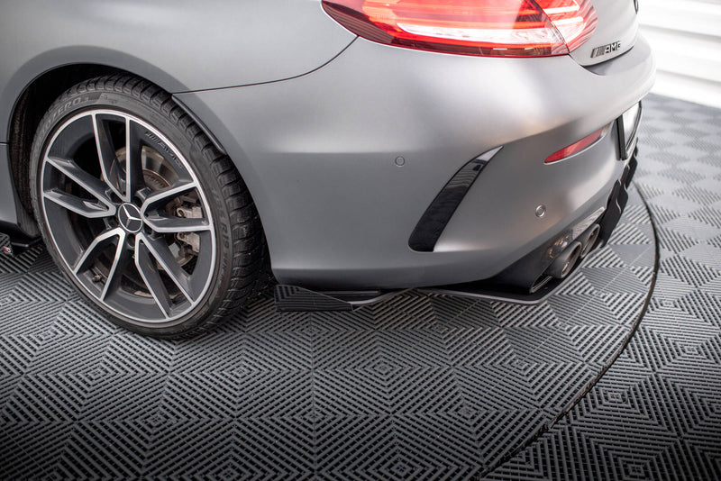 Maxton Design Street Pro Rear Diffuser Side + Flaps Mercedes-AMG C43 Coupe / Cabriolet C205 Facelift / A205 Facelift